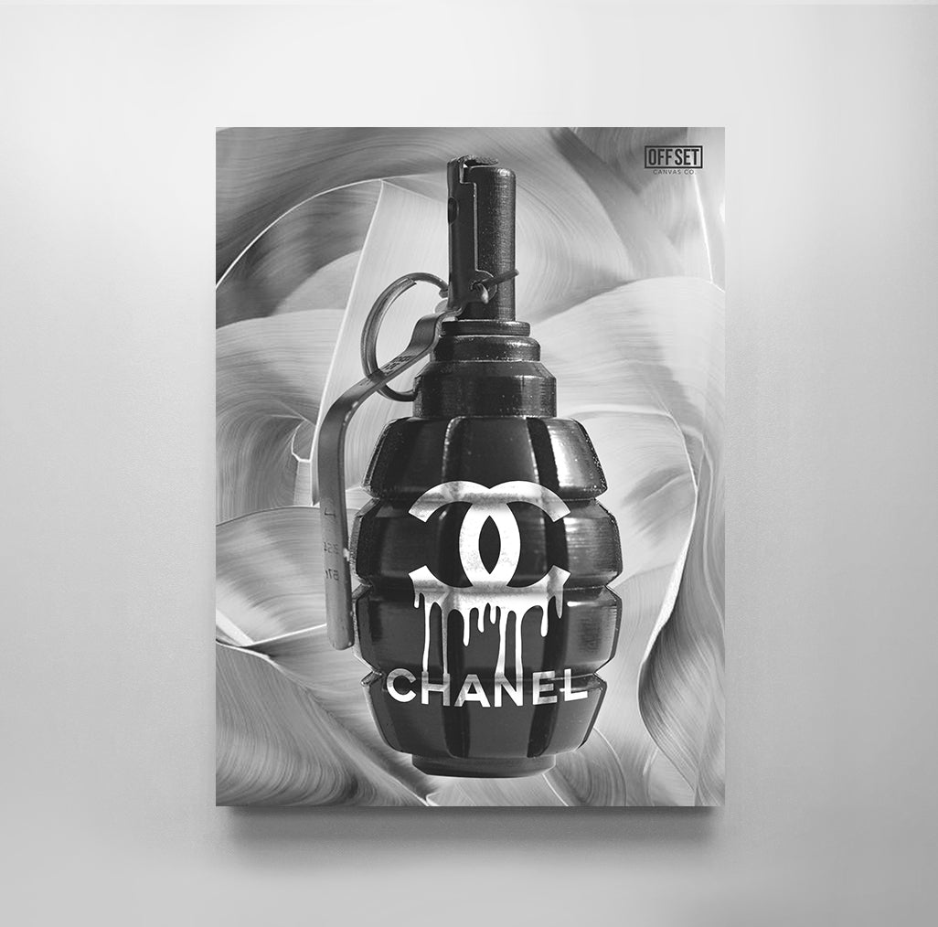 Chanel Grenade (Greyscale) – OFF SET Canvas Co.